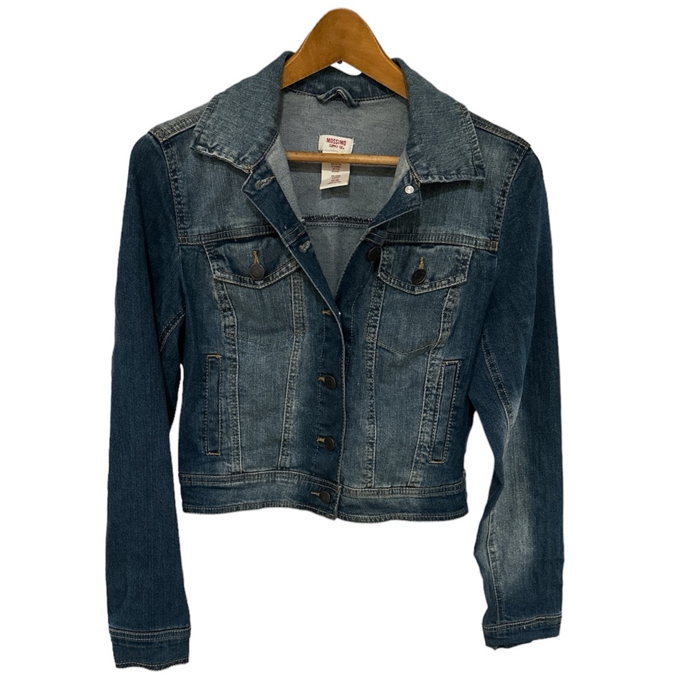 Denim Cropped Jacket Size Medium